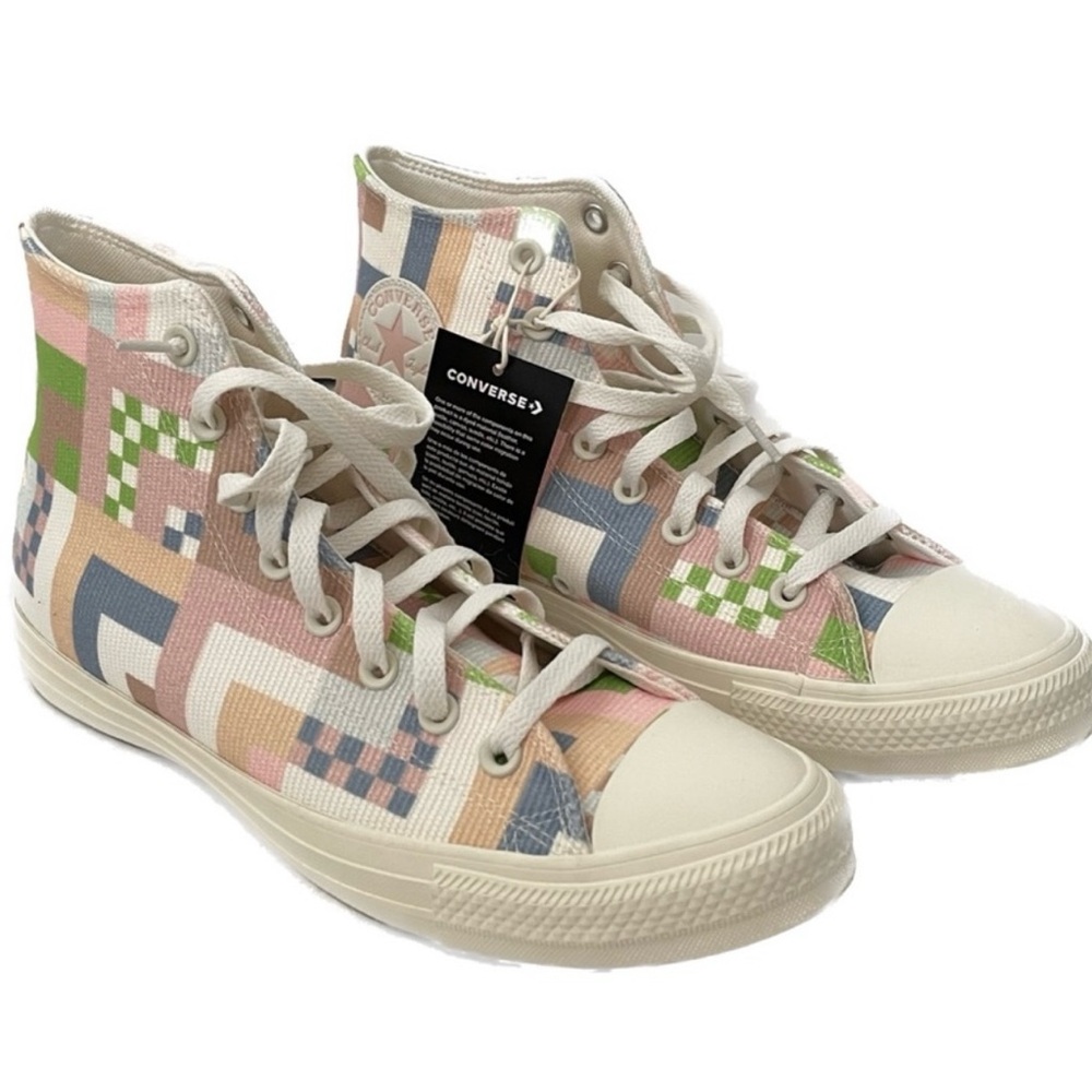 Converse Multicolor Patchwork High-Top Sneakers